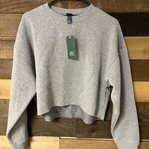 Women’s Gray Crop Top Sweatshirt